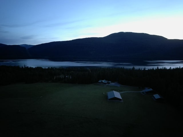 property view of mountains featuring a water view