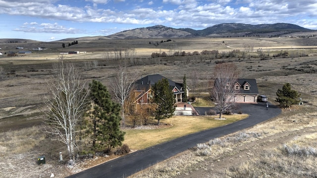 mountain view with a rural view