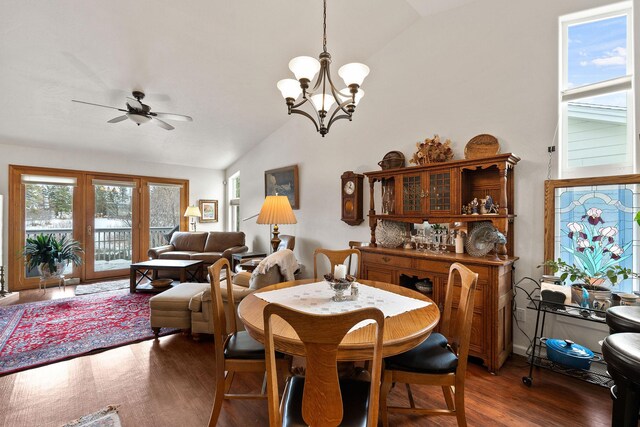 bedroom with light colored carpet, ceiling fan, and vaulted ceiling