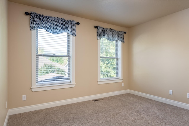 empty room featuring carpet and plenty of natural light