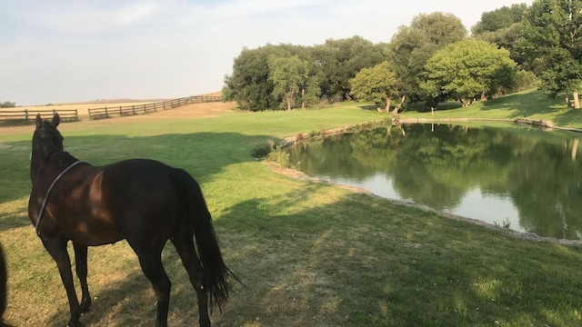 view of water feature featuring a rural view