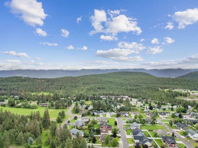 aerial view featuring a mountain view