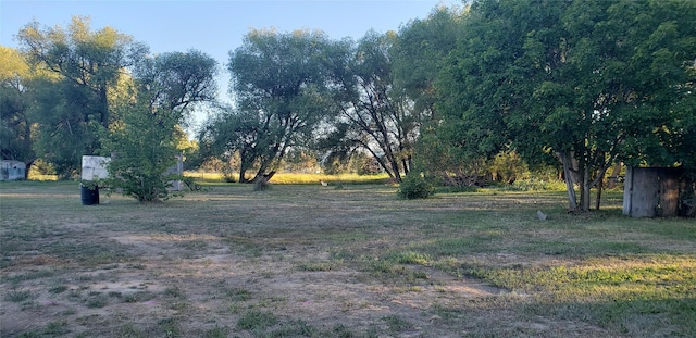 view of yard featuring a rural view