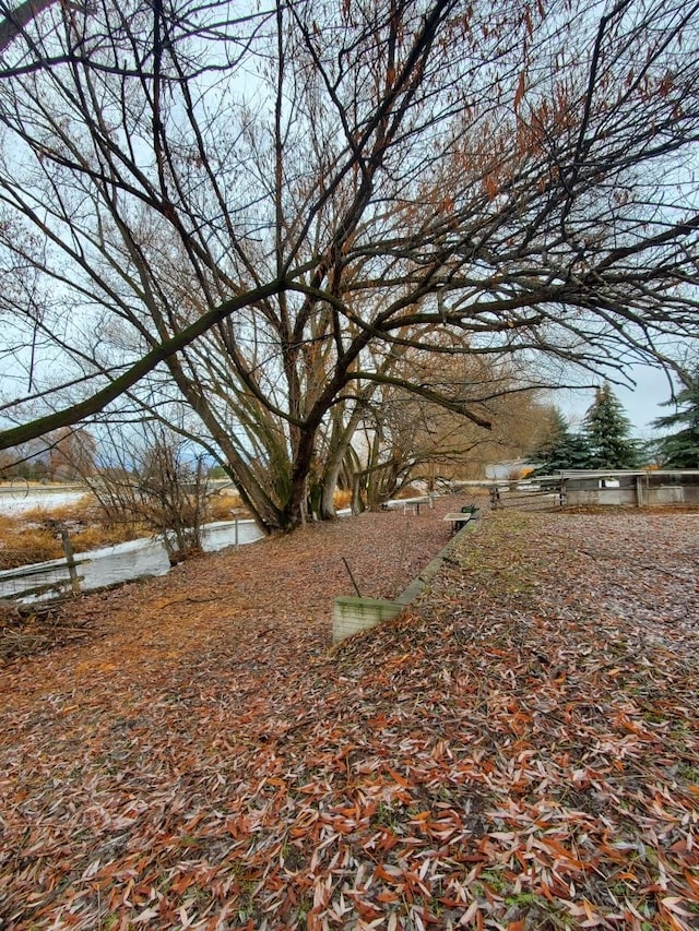 view of yard featuring a water view