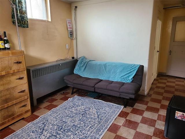 bedroom with radiator