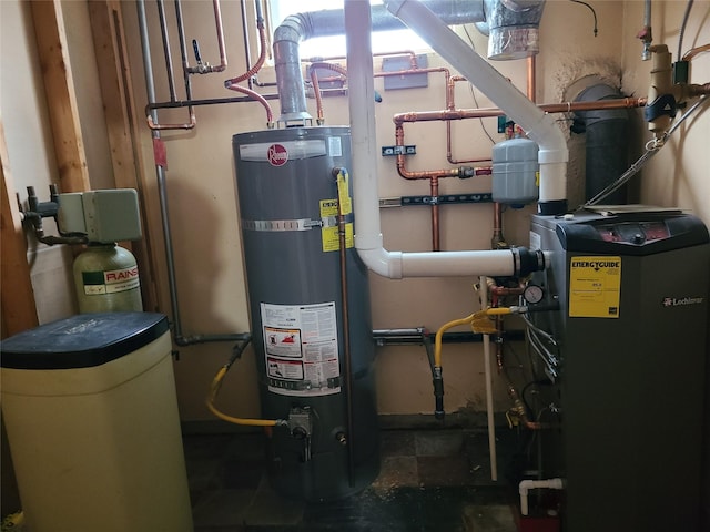 utilities featuring strapped water heater