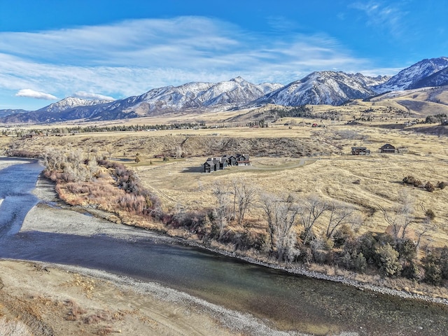 property view of mountains featuring a water view