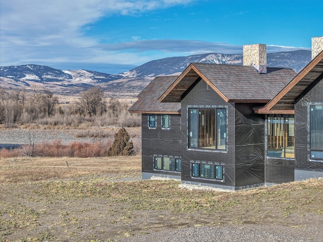 exterior space with a mountain view