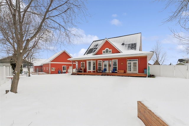 view of front of house featuring french doors