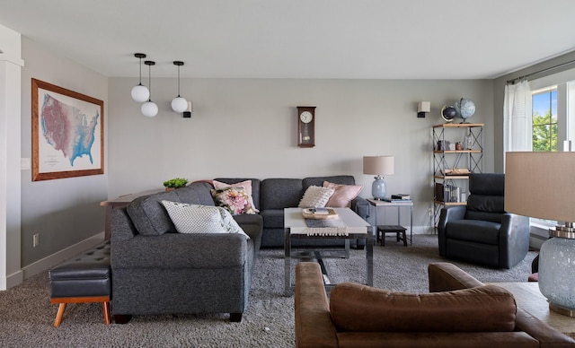 view of carpeted living room