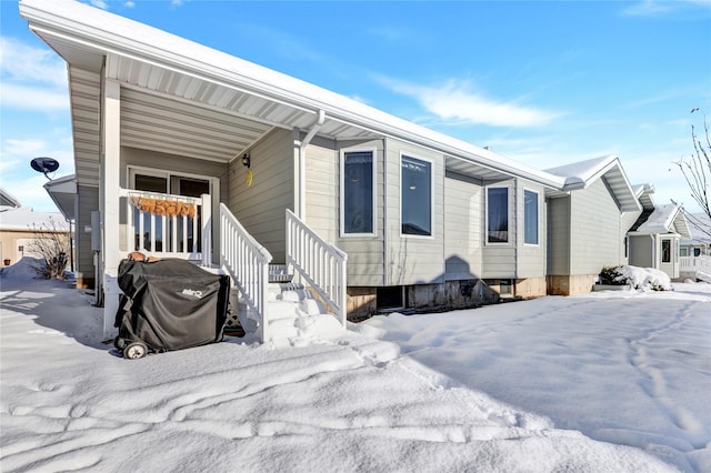 exterior space featuring covered porch