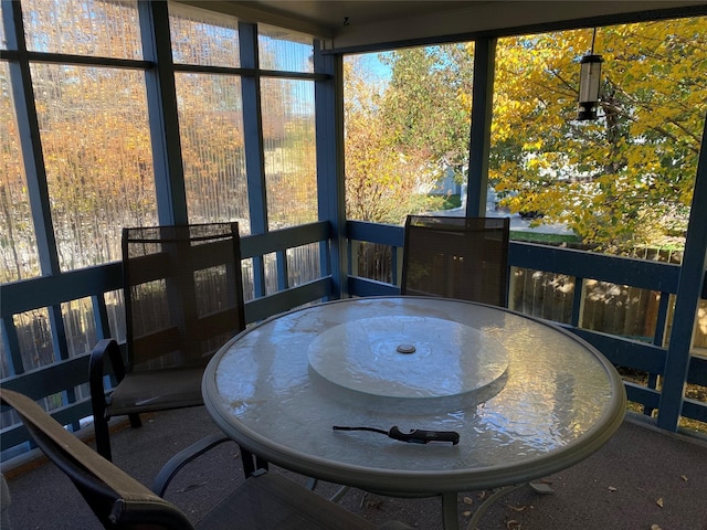 view of sunroom