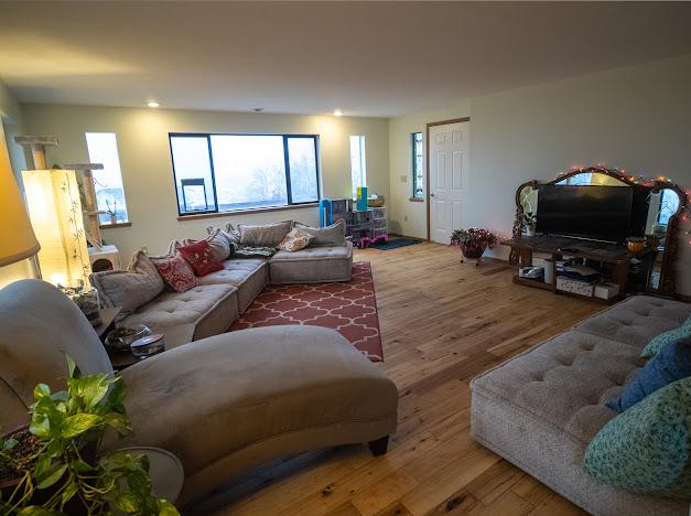 living room featuring wood-type flooring