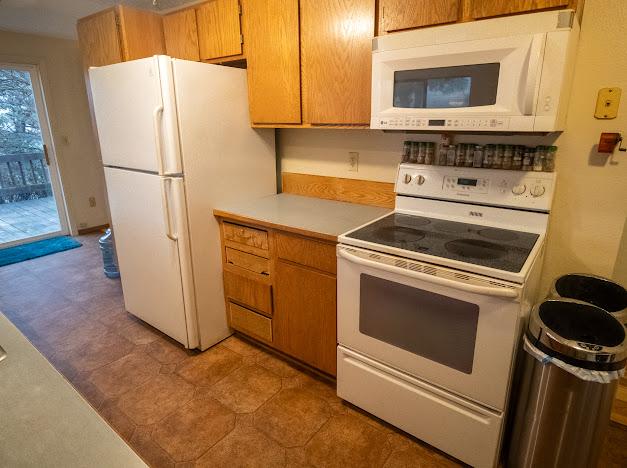 kitchen with white appliances