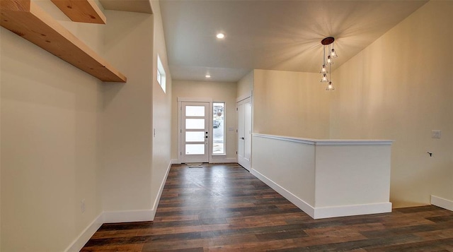 entryway featuring dark hardwood / wood-style floors