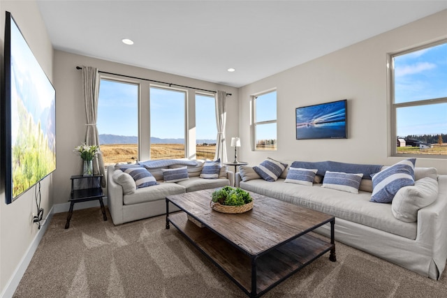 view of carpeted living room