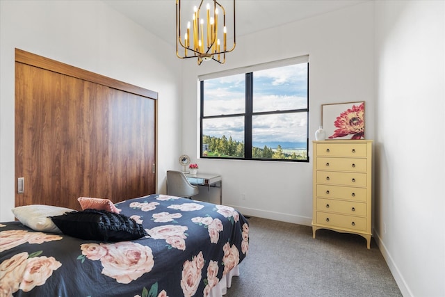 bedroom featuring carpet flooring