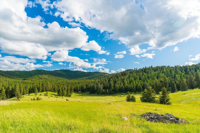 mountain view featuring a rural view