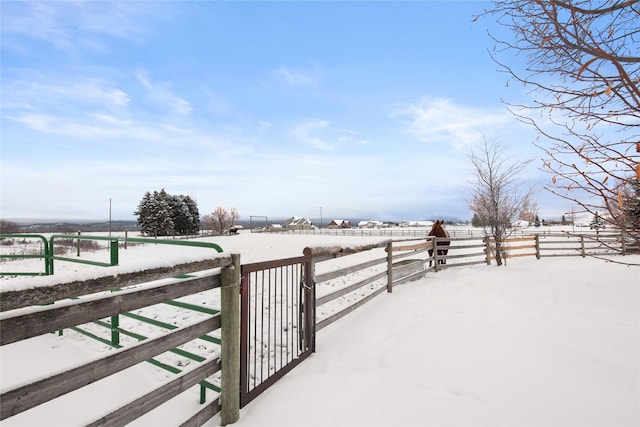 exterior space featuring a rural view