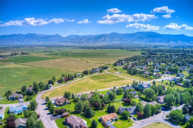 aerial view featuring a mountain view