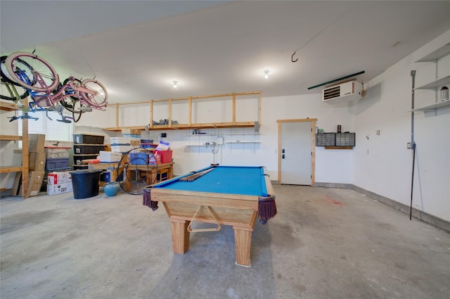 rec room with billiards