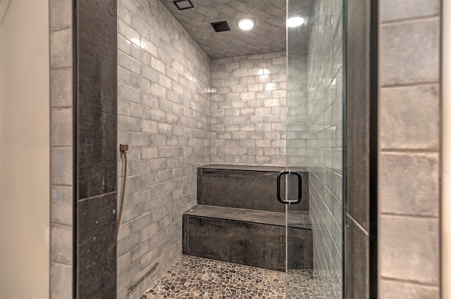 bathroom with walk in shower