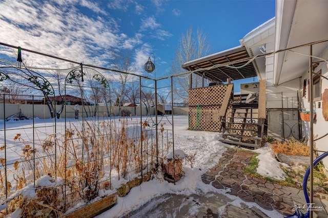 view of snowy yard