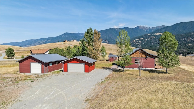 view of mountain feature featuring a rural view