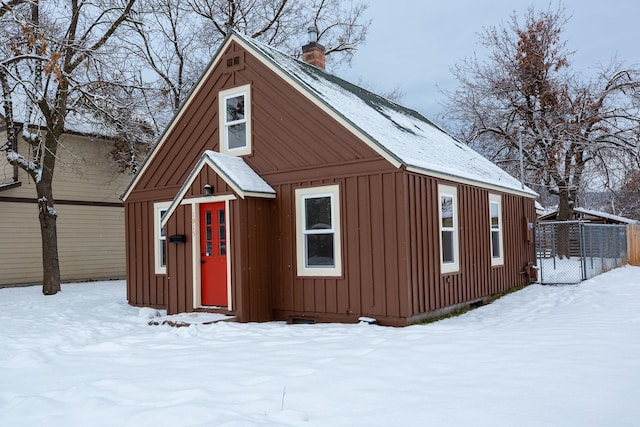 view of snow covered structure