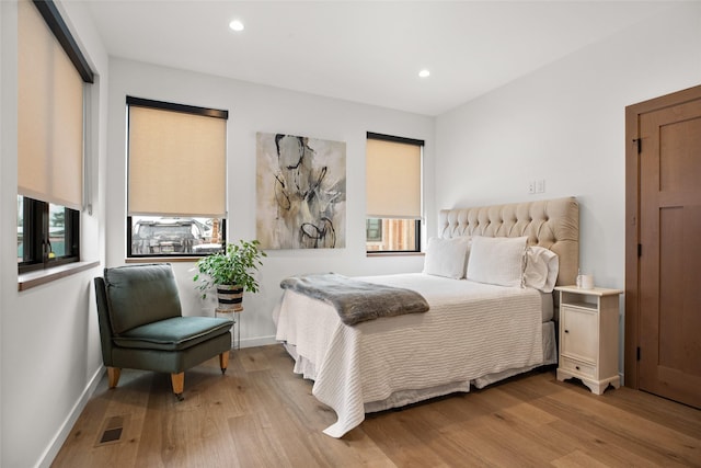 124 W 2nd St Unit B, Whitefish, MT 59937 - bedroom featuring light wood-style floors, recessed lighting, and baseboards