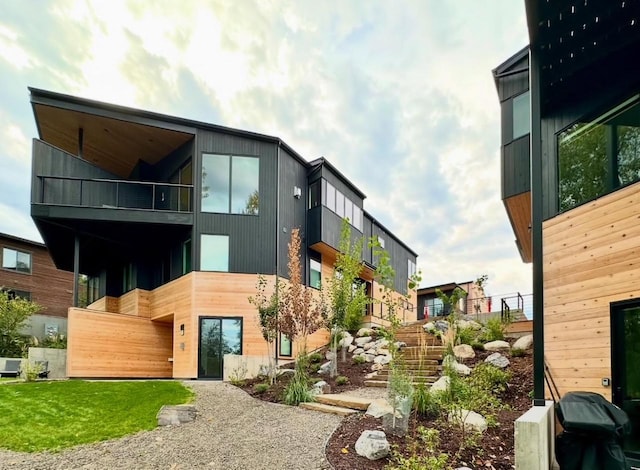 124 W 2nd St Unit B, Whitefish, MT 59937 - view of front of house with a balcony and stairs