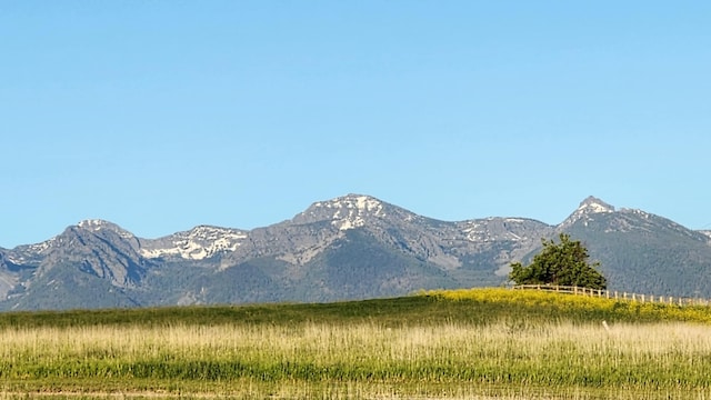 view of mountain feature featuring a rural view