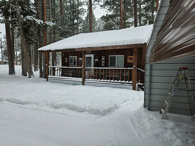 exterior space with a porch