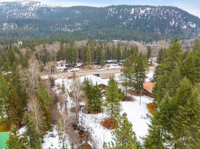 aerial view featuring a mountain view