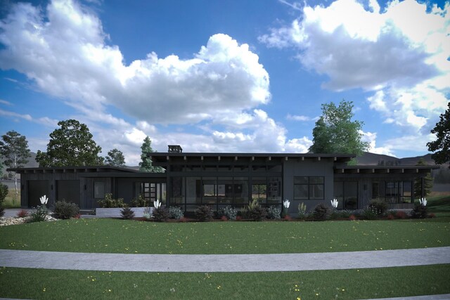 10580 Royal Coachman Dr, Missoula, MT 59808 - view of front facade with a front lawn