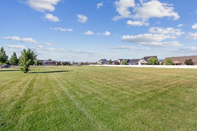 view of yard with a residential view