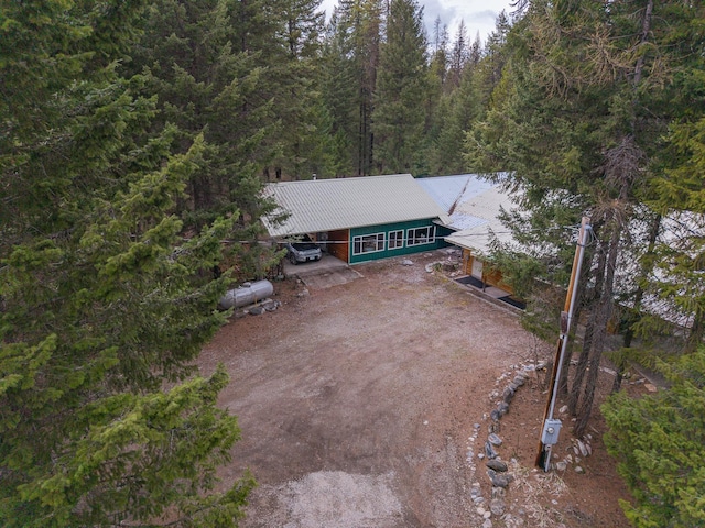 27 Birch Ln, Trout Creek, MT 59874 - aerial view of property and surrounding area with a forest