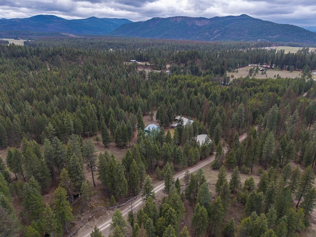 27 Birch Ln, Trout Creek, MT 59874 - drone / aerial view of a forest and a mountain backdrop