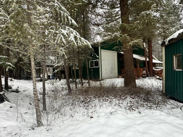 view of snow covered structure