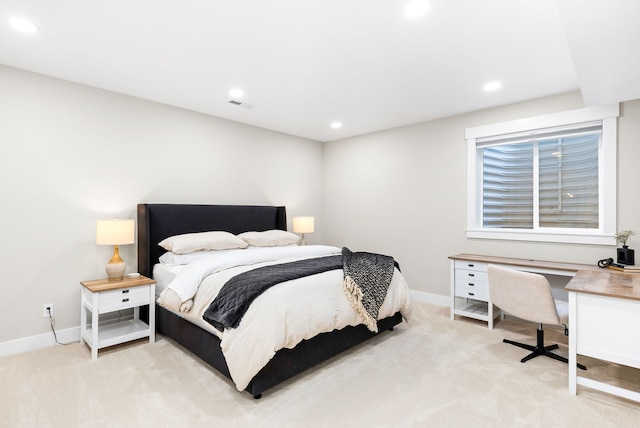 view of carpeted bedroom