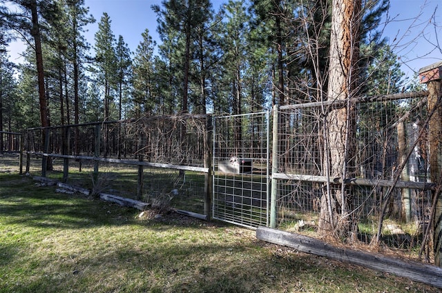 view of yard featuring an outdoor structure