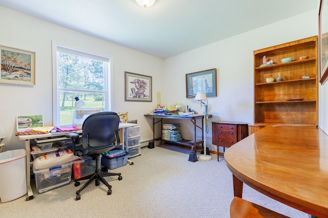 view of carpeted office