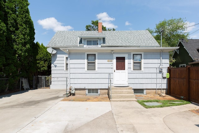 view of bungalow-style home