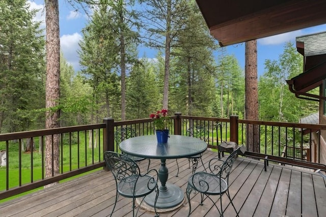 view of wooden deck