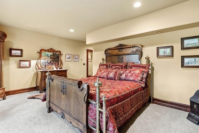 bedroom featuring carpet