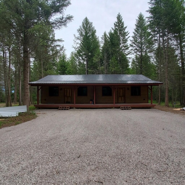 view of front of home featuring covered porch