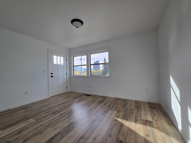 interior space featuring wood-type flooring