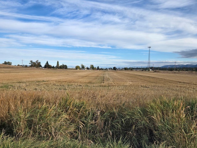 view of landscape featuring a rural view