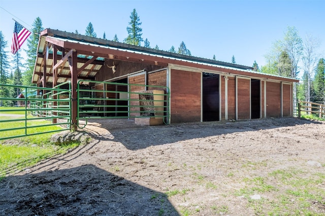 view of horse barn