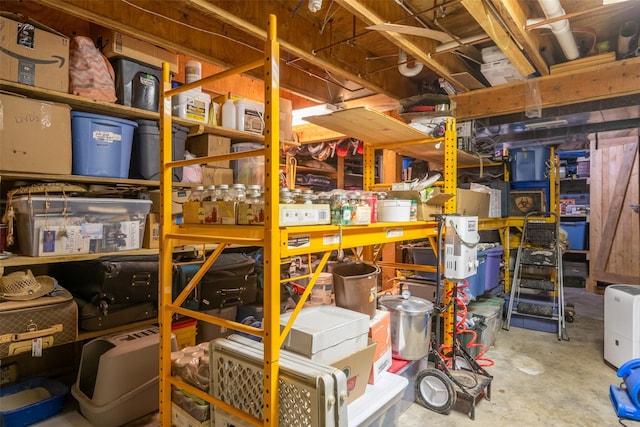 view of storage room